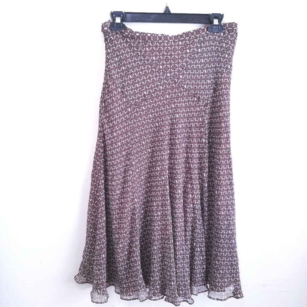 Charter Club | 100% Silk Flare Skirt Print‎